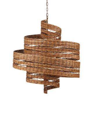 Saisei Five Light Chandelier in Natural/Khaki
