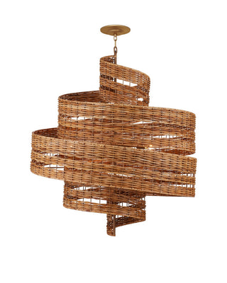 Saisei Five Light Chandelier in Natural/Khaki