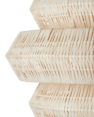 Antibes Nine Light Chandelier in Bleached Natural/Snow White
