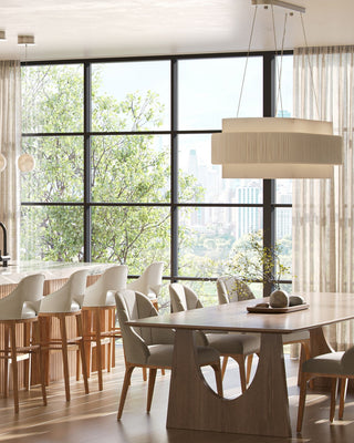 Monreale Five Light Chandelier in White/Sugar White