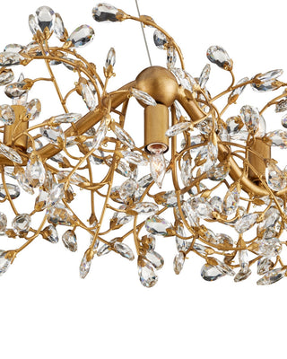 Crystal Bud 24 Light Chandelier in Clear/Brass
