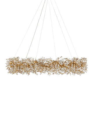 Crystal Bud 24 Light Chandelier in Clear/Brass