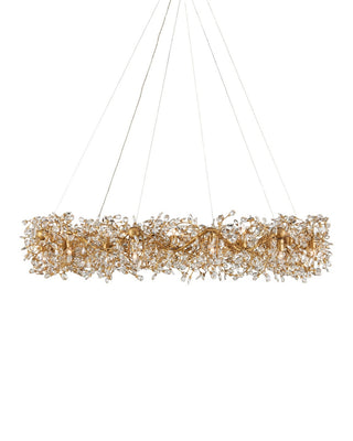 Crystal Bud 24 Light Chandelier in Clear/Brass