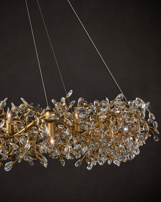 Crystal Bud 24 Light Chandelier in Clear/Brass