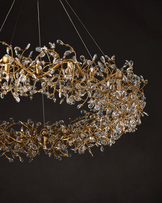 Crystal Bud 24 Light Chandelier in Clear/Brass