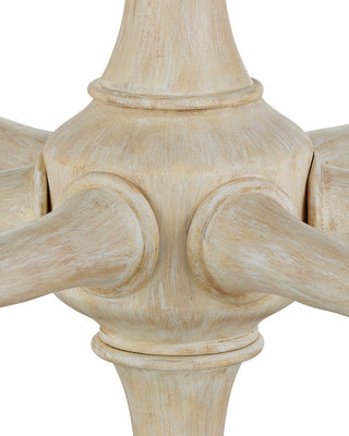 Aleister Six Light Chandelier in Sandstone