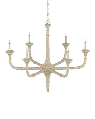 Aleister Six Light Chandelier in Sandstone