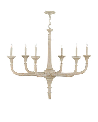 Aleister Six Light Chandelier in Sandstone