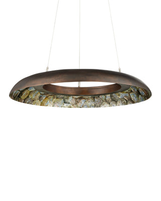 Tairagai LED Chandelier in Natural/Bronze Gold