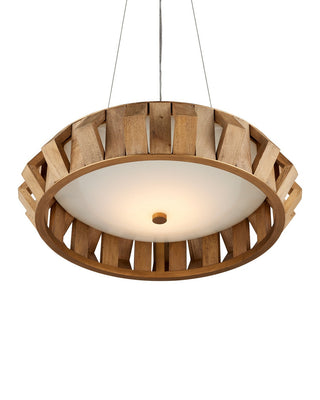 Plunge One Light Chandelier in Toffee/Brass/White
