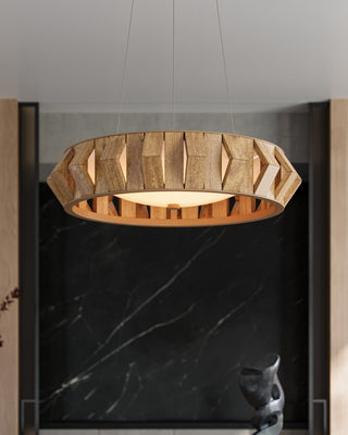 Plunge One Light Chandelier in Toffee/Brass/White
