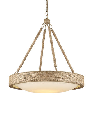 Hopscotch One Light Chandelier in Natural/Frosted White/Beige/Sugar White