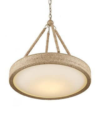Hopscotch One Light Chandelier in Natural/Frosted White/Beige/Sugar White