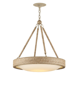 Hopscotch One Light Chandelier in Natural/Frosted White/Beige/Sugar White