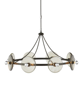 Currey and Company - 9000-1150 - Eight Light Chandelier - Circumstellar - Black Iron/Clear