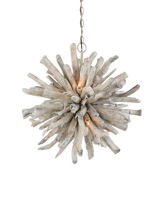 Kuka Six Light Pendant in Whitewash