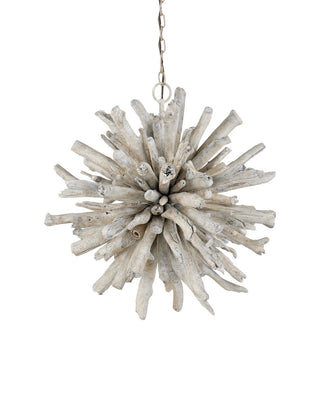 Kuka Six Light Pendant in Whitewash