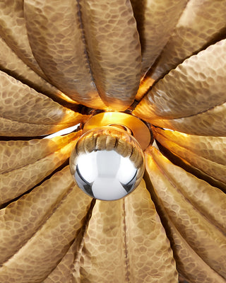 Alithea Five Light Semi-Flush Mount in Antique Brass