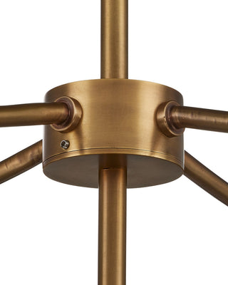 Alithea Five Light Semi-Flush Mount in Antique Brass