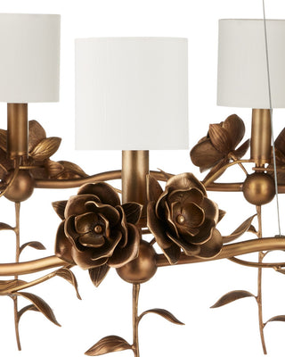 Rosabel Eight Light Chandelier in Antique Brass