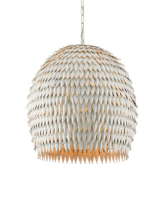 Overlay Three Light Pendant in White