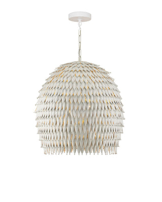Overlay Three Light Pendant in White