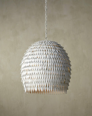Overlay Three Light Pendant in White