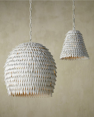 Overlay Three Light Pendant in White