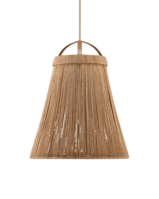 Parnell One Light Pendant in Natural/Frosted White/Beige