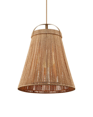 Parnell One Light Pendant in Natural/Frosted White/Beige