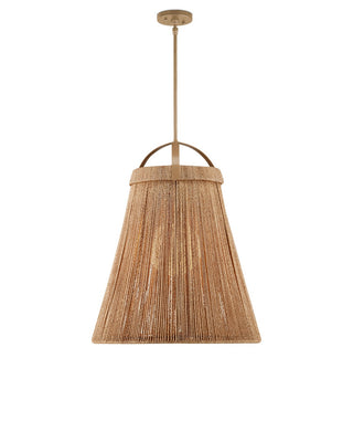 Parnell One Light Pendant in Natural/Frosted White/Beige