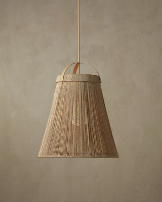 Parnell One Light Pendant in Natural/Frosted White/Beige