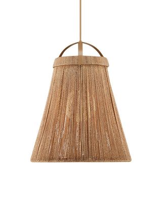 Currey and Company - 9000-1154 - One Light Pendant - Parnell - Natural/Frosted White/Beige