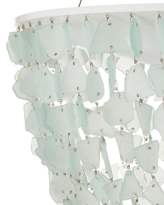 Thalassa One Light Pendant in Seaglass/Sugar White