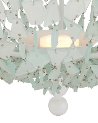 Thalassa One Light Pendant in Seaglass/Sugar White