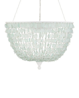 Thalassa One Light Pendant in Seaglass/Sugar White
