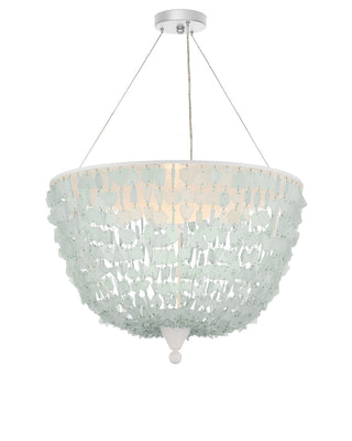Thalassa One Light Pendant in Seaglass/Sugar White