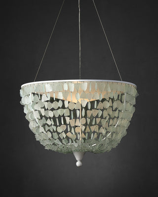 Thalassa One Light Pendant in Seaglass/Sugar White