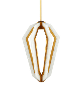 Riviere LED Pendant in Natural/Contemporary Gold Leaf