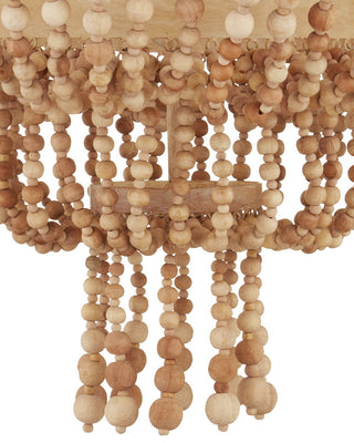 Sabia Six Light Chandelier in Natural/Coco Cream