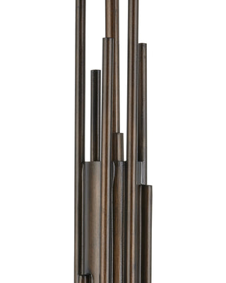 Archetype Eight Light Chandelier in Statuary Bronze/Antique Brass