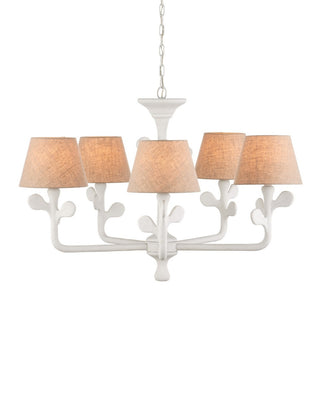 Charny Five Light Chandelier in Gesso White