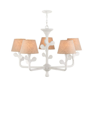 Charny Five Light Chandelier in Gesso White
