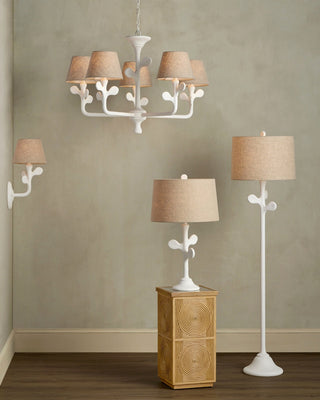 Charny Five Light Chandelier in Gesso White