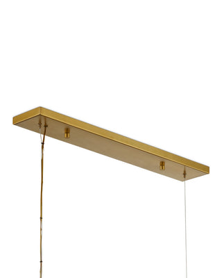 Barcarolle Nine Light Chandelier in Brushed Brass/White