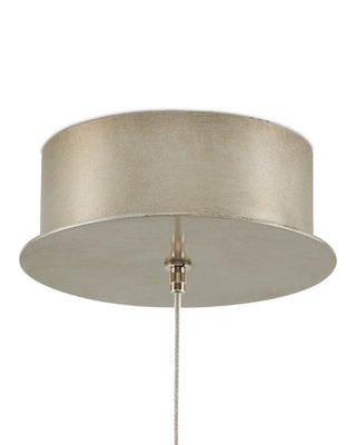 Virtu One Light Pendant in Natural/Silver