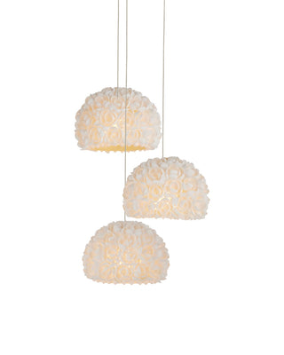 Currey and Company - 9000-1178 - Three Light Pendant - Virtu - Natural/Silver