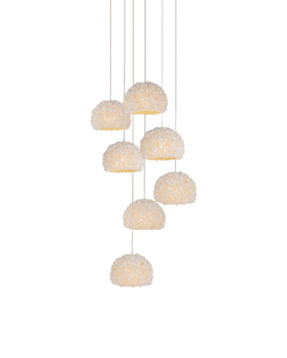 Currey and Company - 9000-1179 - Seven Light Pendant - Virtu - Natural/Silver