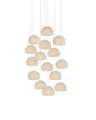 Currey and Company - 9000-1180 - 15 Light Pendant - Virtu - Natural/Silver