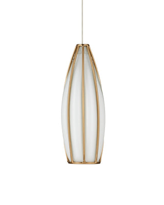 Parish 36 Light Pendant in White/Antique Brass/Silver